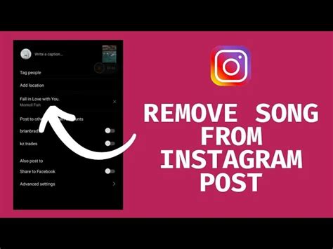 can you remove music from instagram post